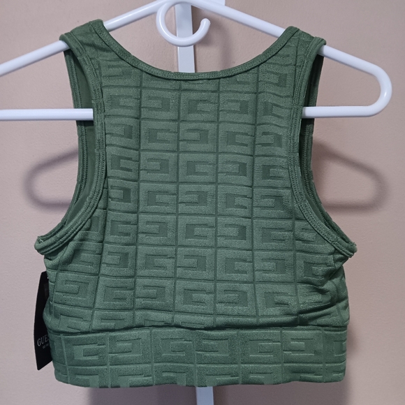 Guess Women's (Size XS) Sage Green Sports Bra with Removable Pads (NWT) - Picture 2 of 10
